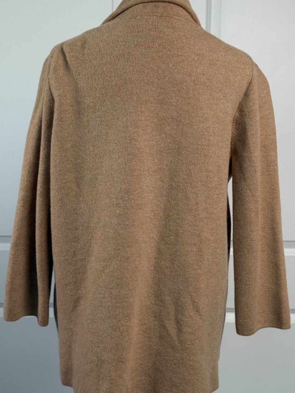 J. CREW 100% Merino Wool, Sweater Blazer, Camel, Women's Size Medium - Picture 4 of 7